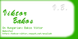 viktor bakos business card